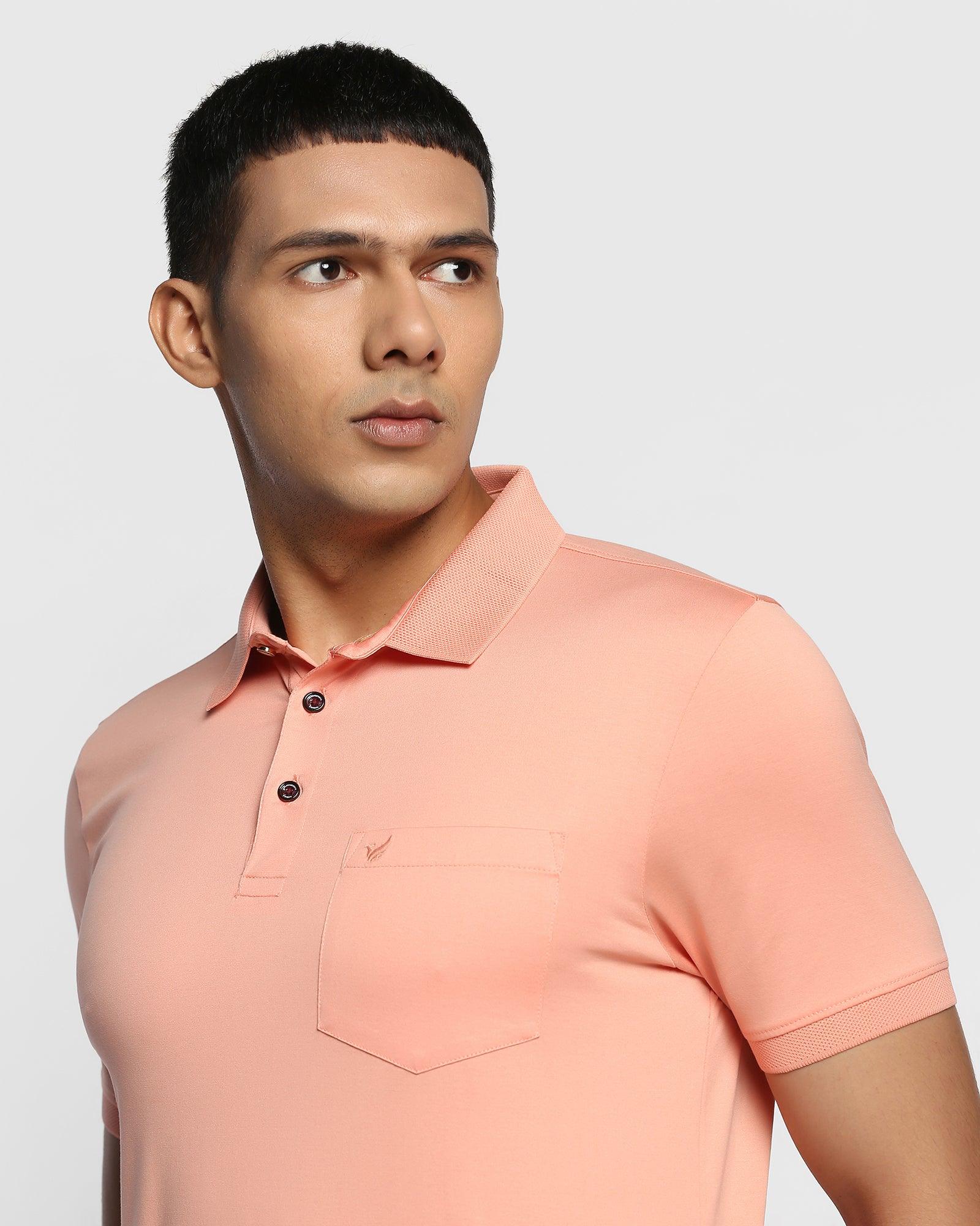 Polo Candy Orange Solid T Shirt - Mercury