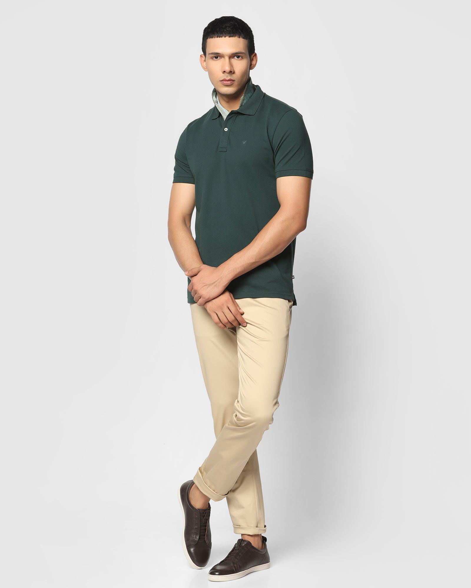 Polo Green Solid T-Shirt - Bright