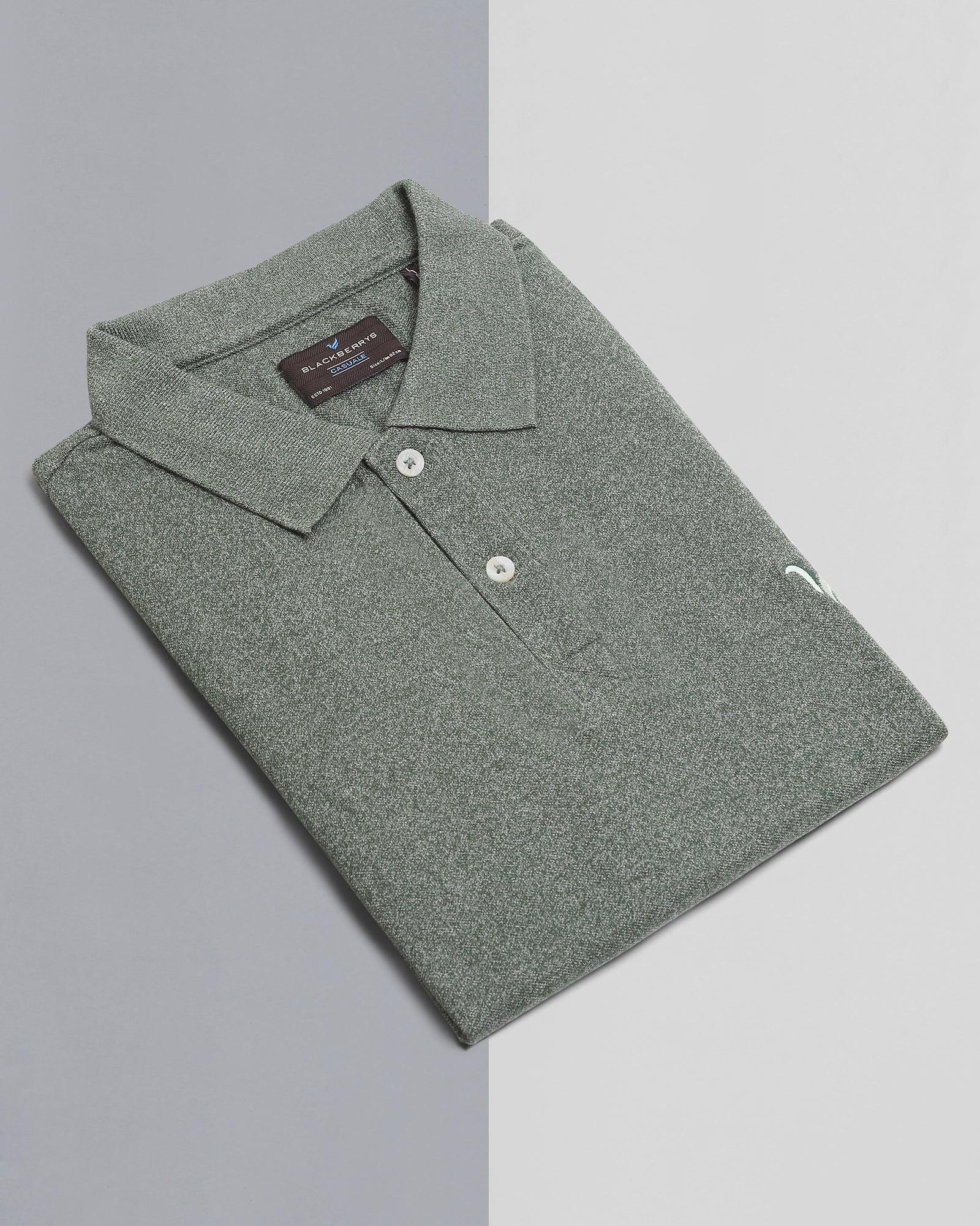 Polo Green Solid T-Shirt - Tarf