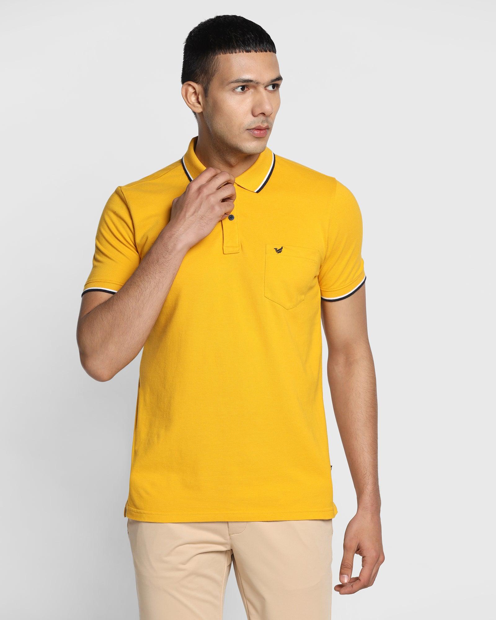 Polo T Shirt In Misted Yellow (Tempo)