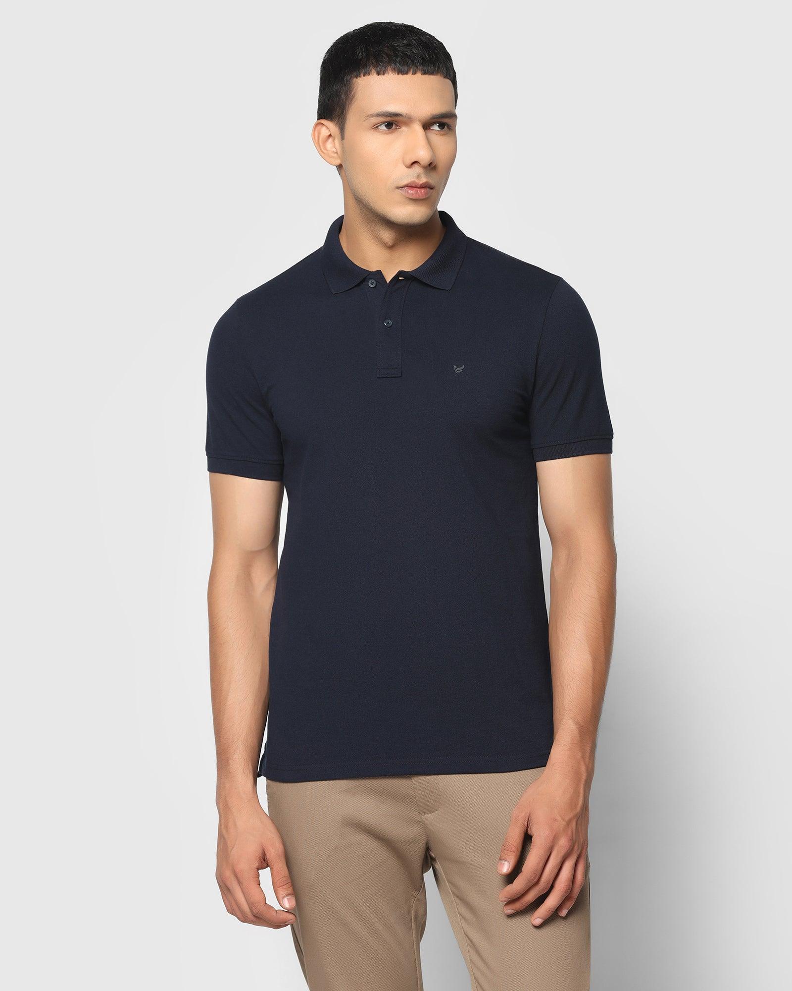 Polo Navy Solid T Shirt - Bright
