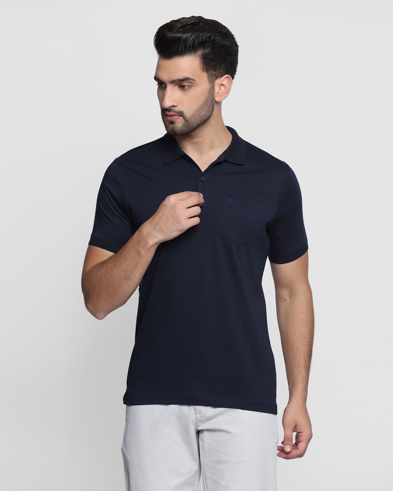 Polo Navy Solid T-Shirt - Figma