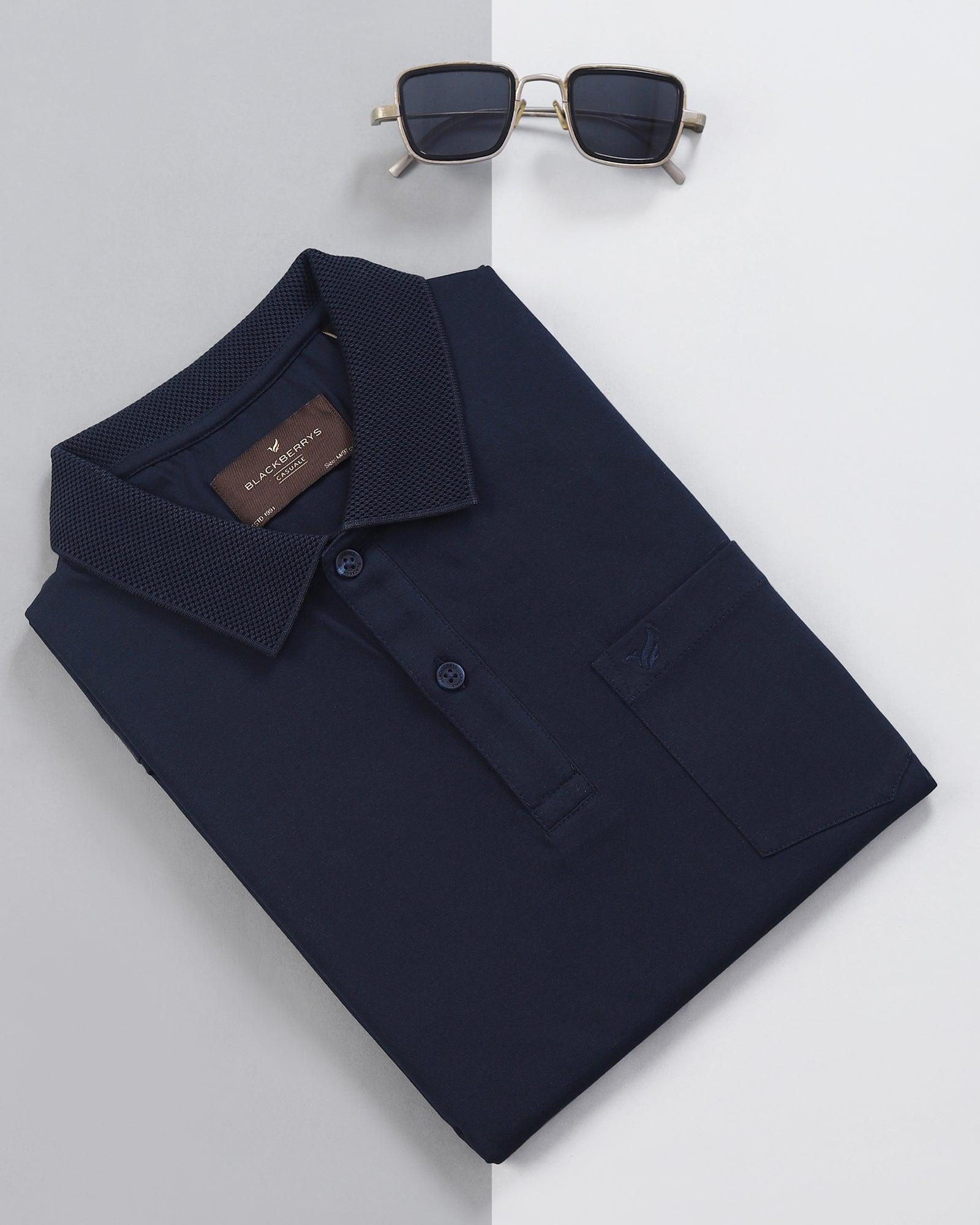 Polo Navy Solid T Shirt - Figma
