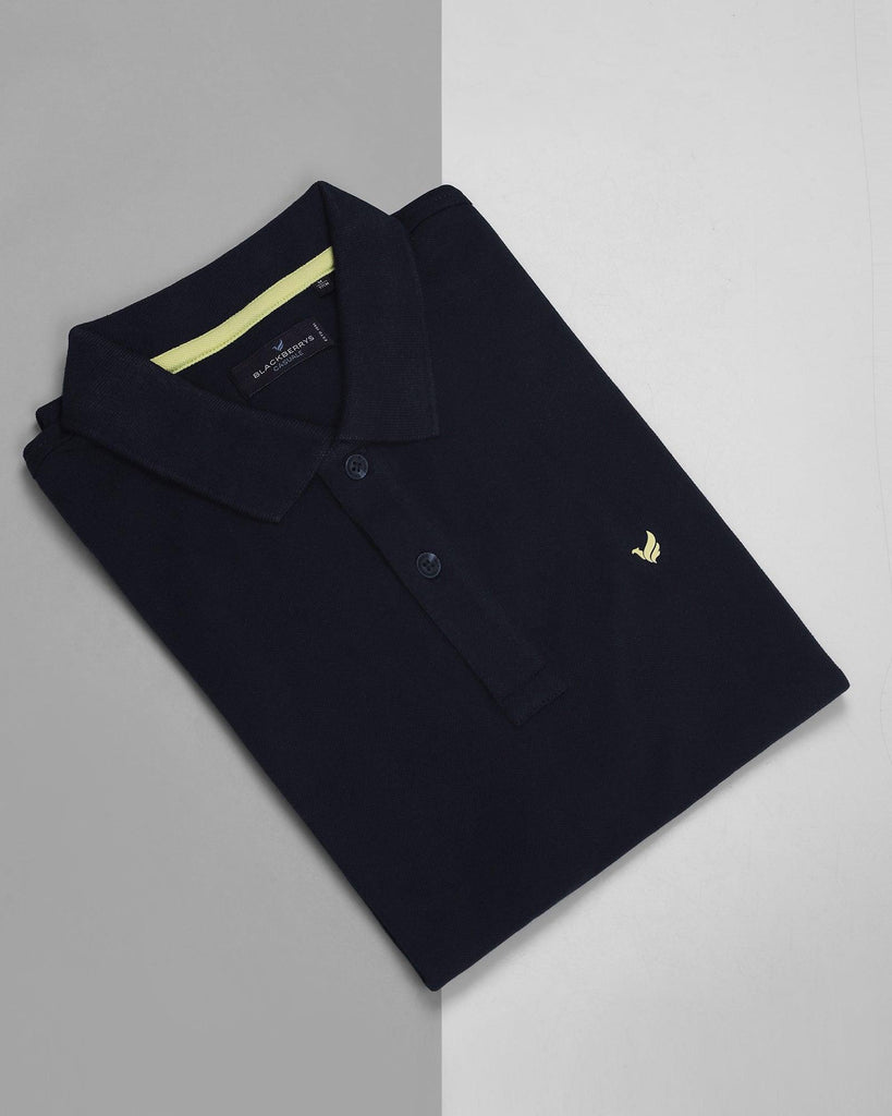 Polo Navy Solid T-Shirt - Romeo