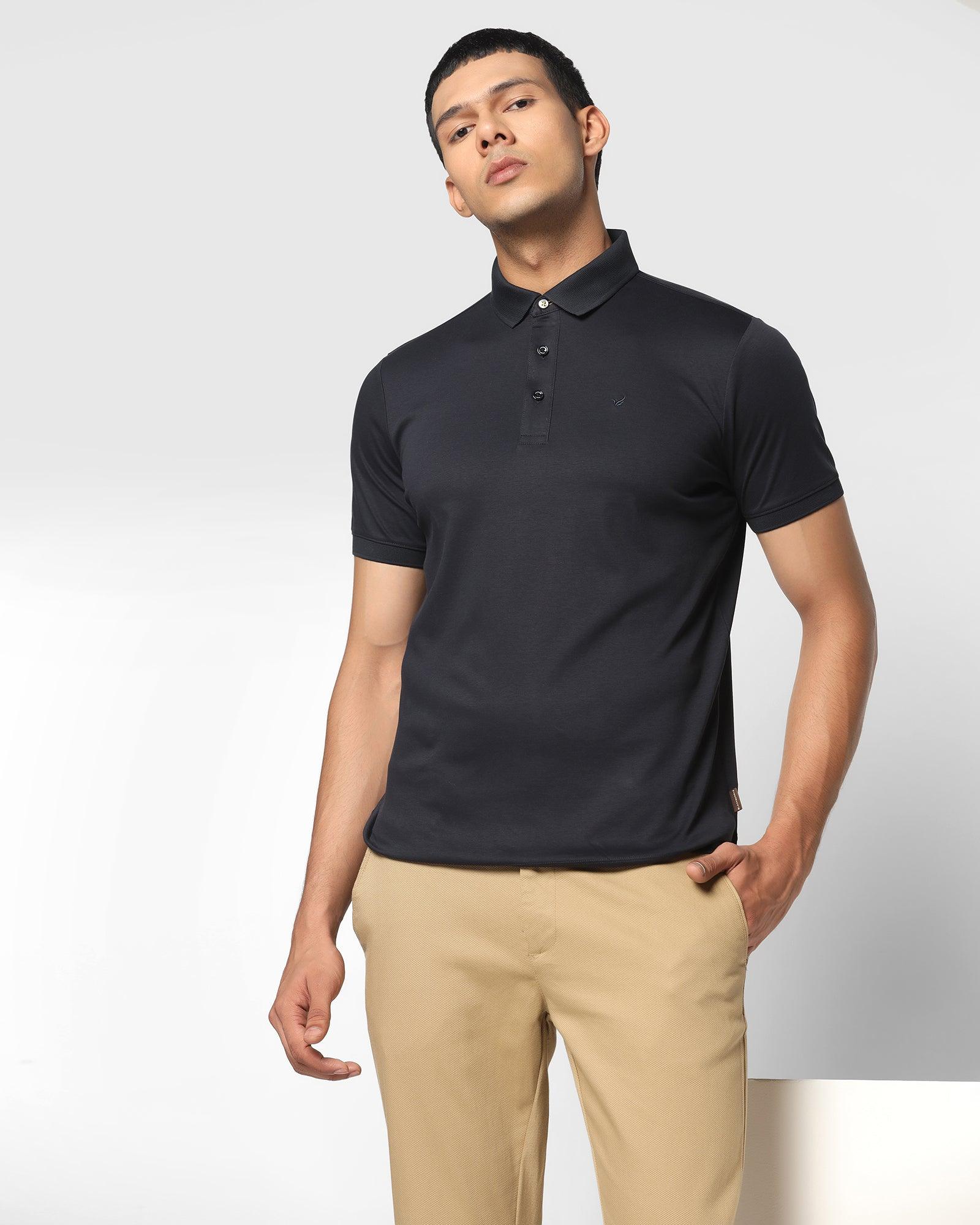 Polo Navy Solid T-Shirt - Toll