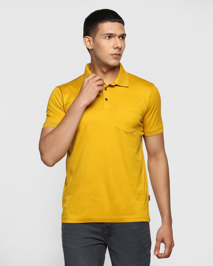 Polo Ochre Yellow Solid T-Shirt - Mercury