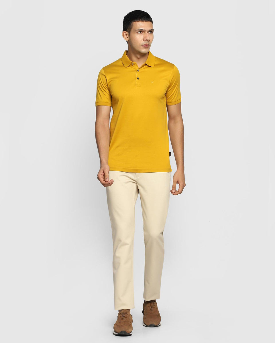 Polo Ochre Yellow Solid T-Shirt - Mercury