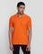 Polo Orange Solid T Shirt - Cloud