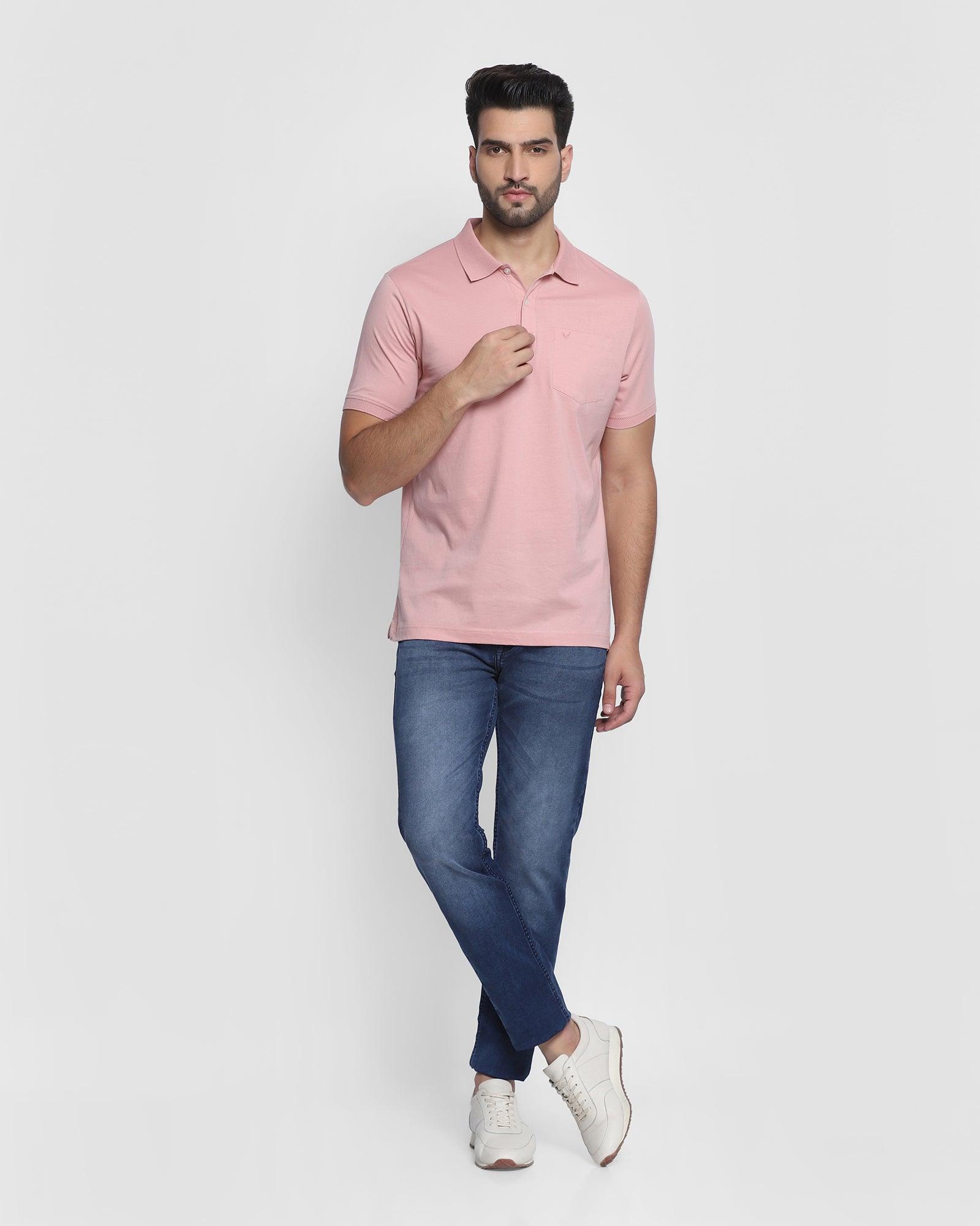 Polo Peach Solid T Shirt - Figma