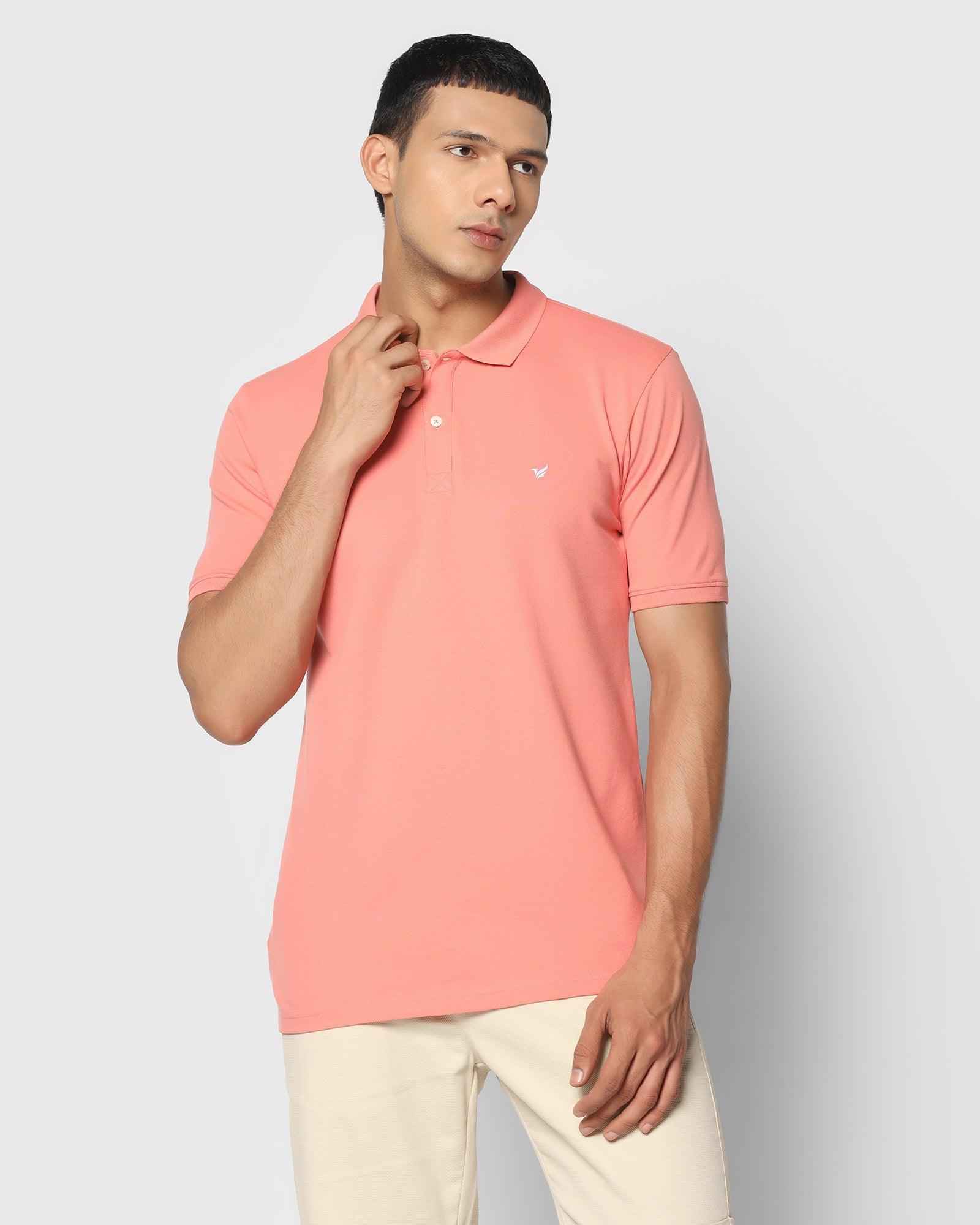 Polo Pink Solid T Shirt - Bonnel