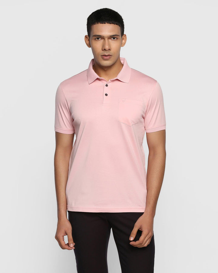 Polo Pink Solid T-Shirt - Mercury