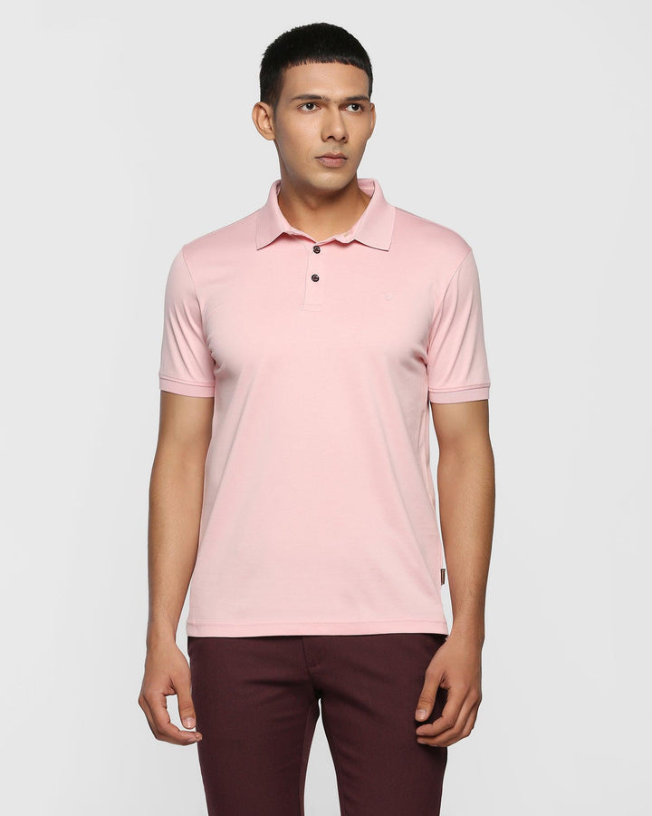 Polo Pink Solid T-Shirt - Mercury