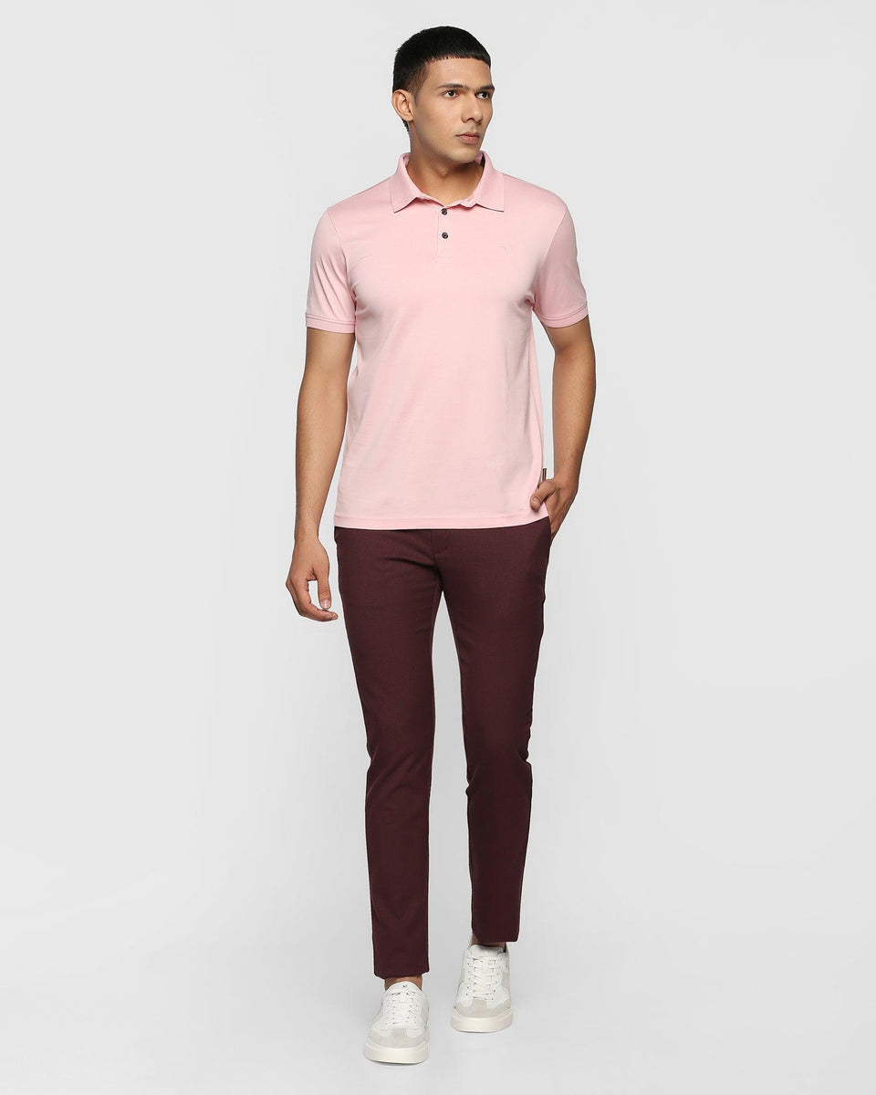 Polo Pink Solid T-Shirt - Mercury