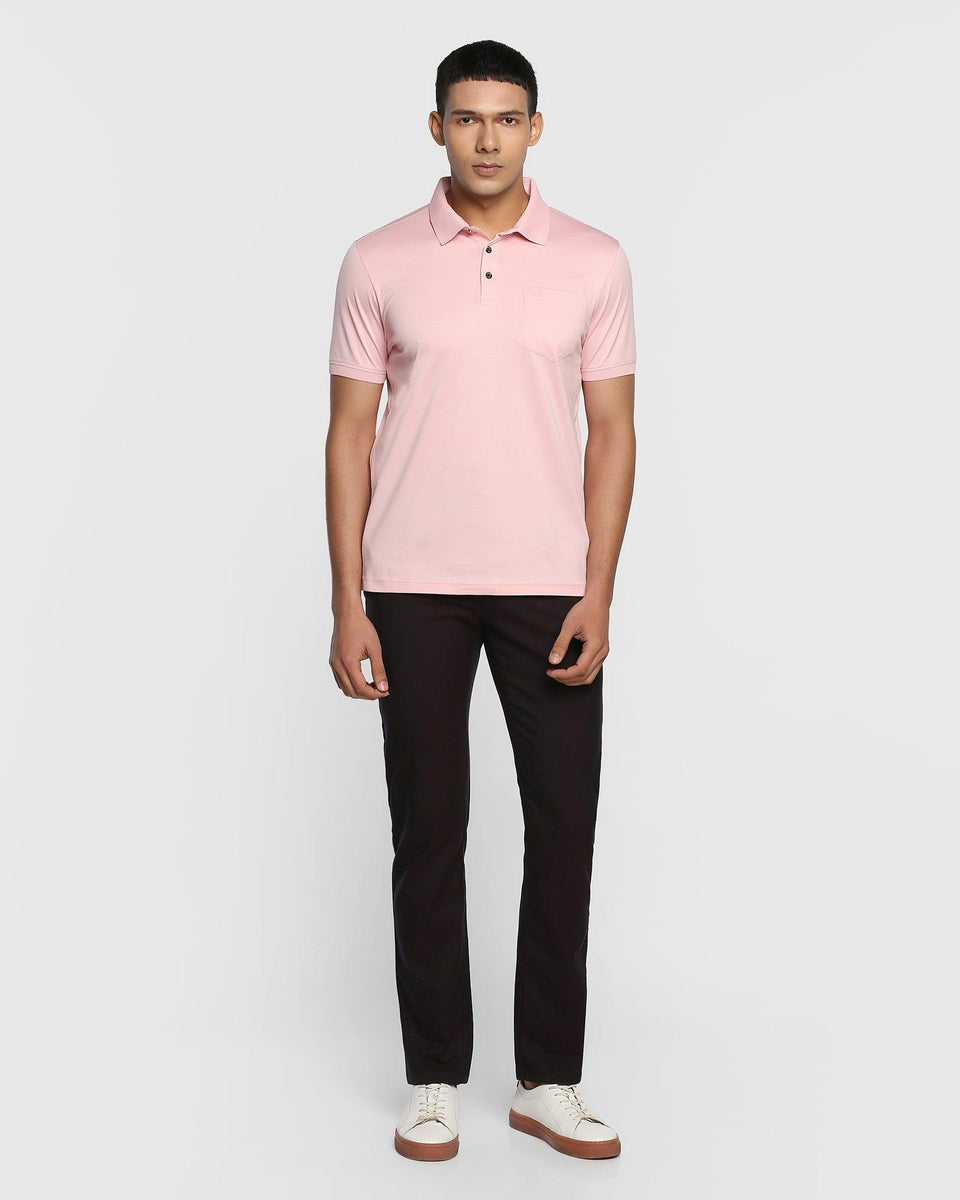 Polo Pink Solid T-Shirt - Mercury