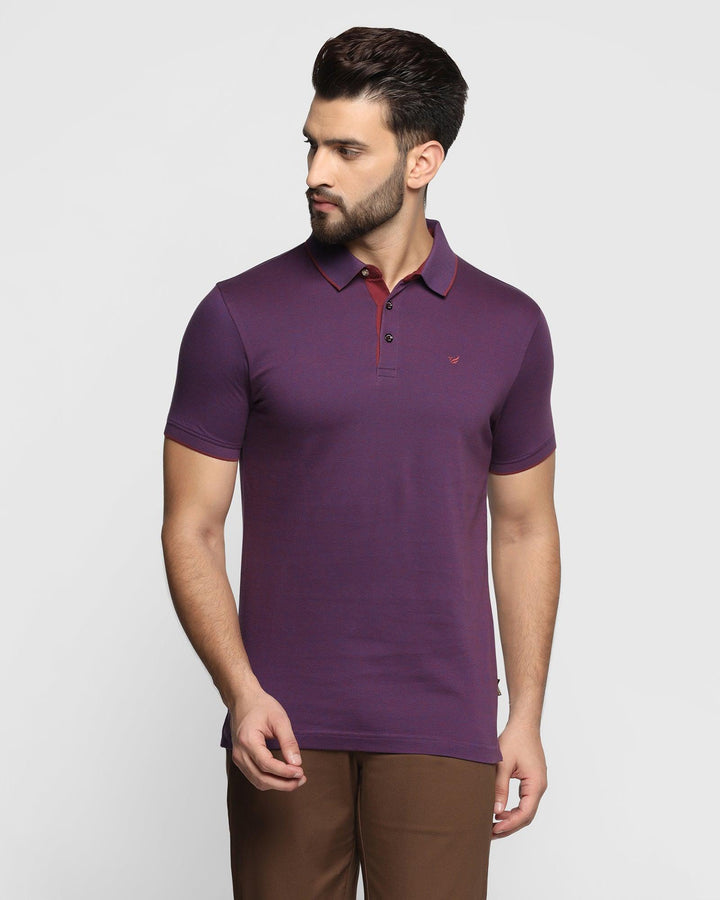 Polo Purple Solid T-Shirt - Tone