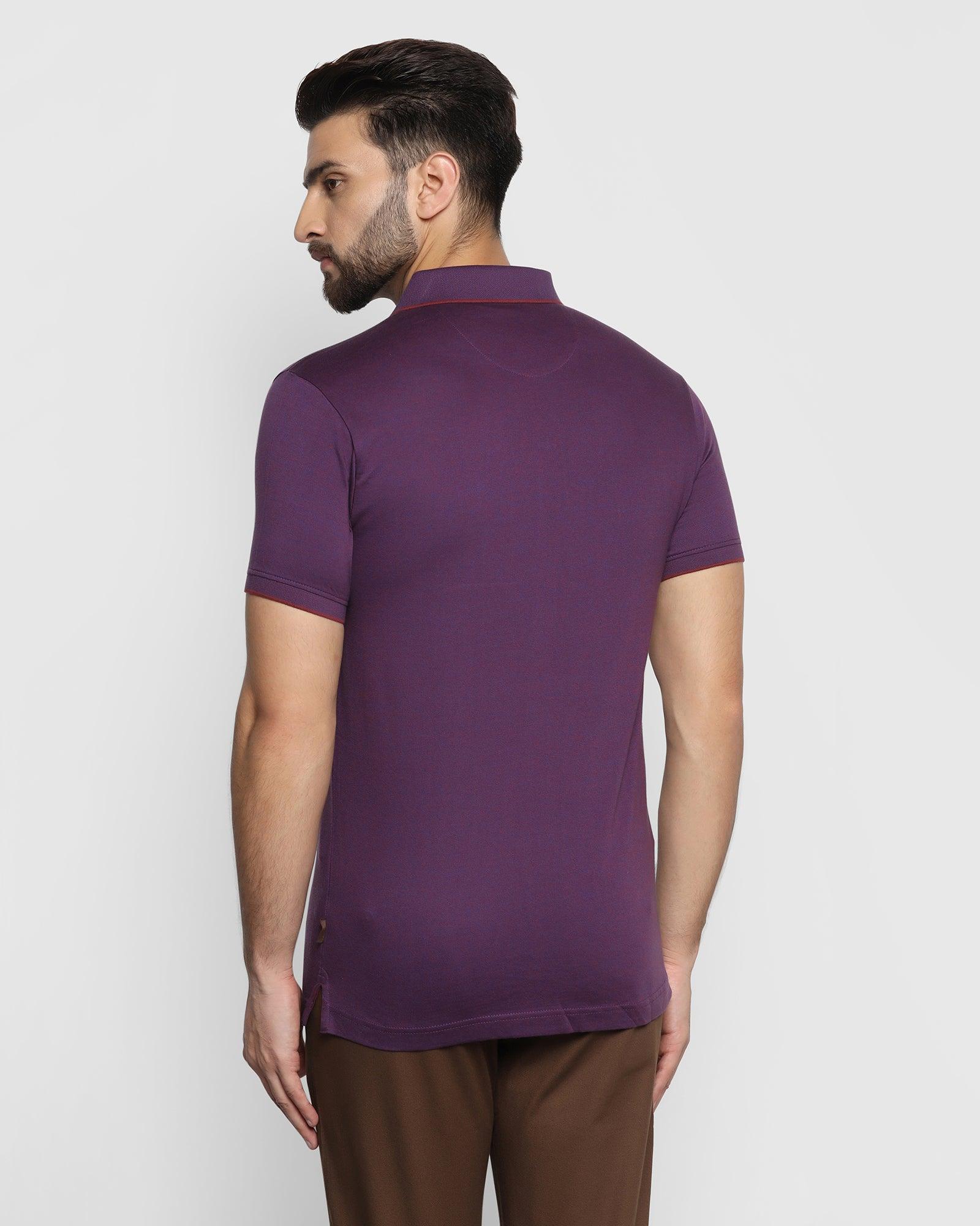 Polo Purple Solid T Shirt - Tone
