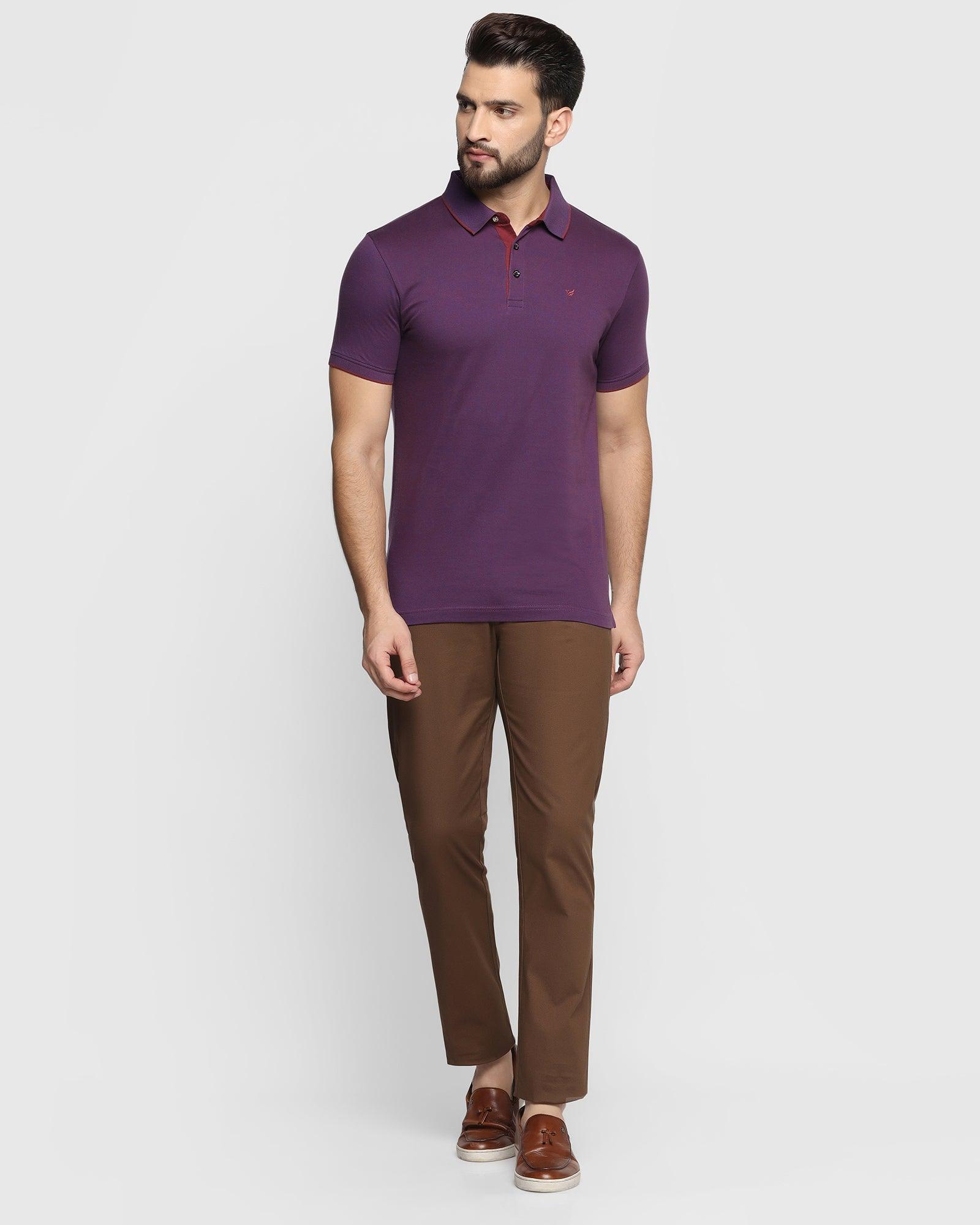 Polo Purple Solid T-Shirt - Tone