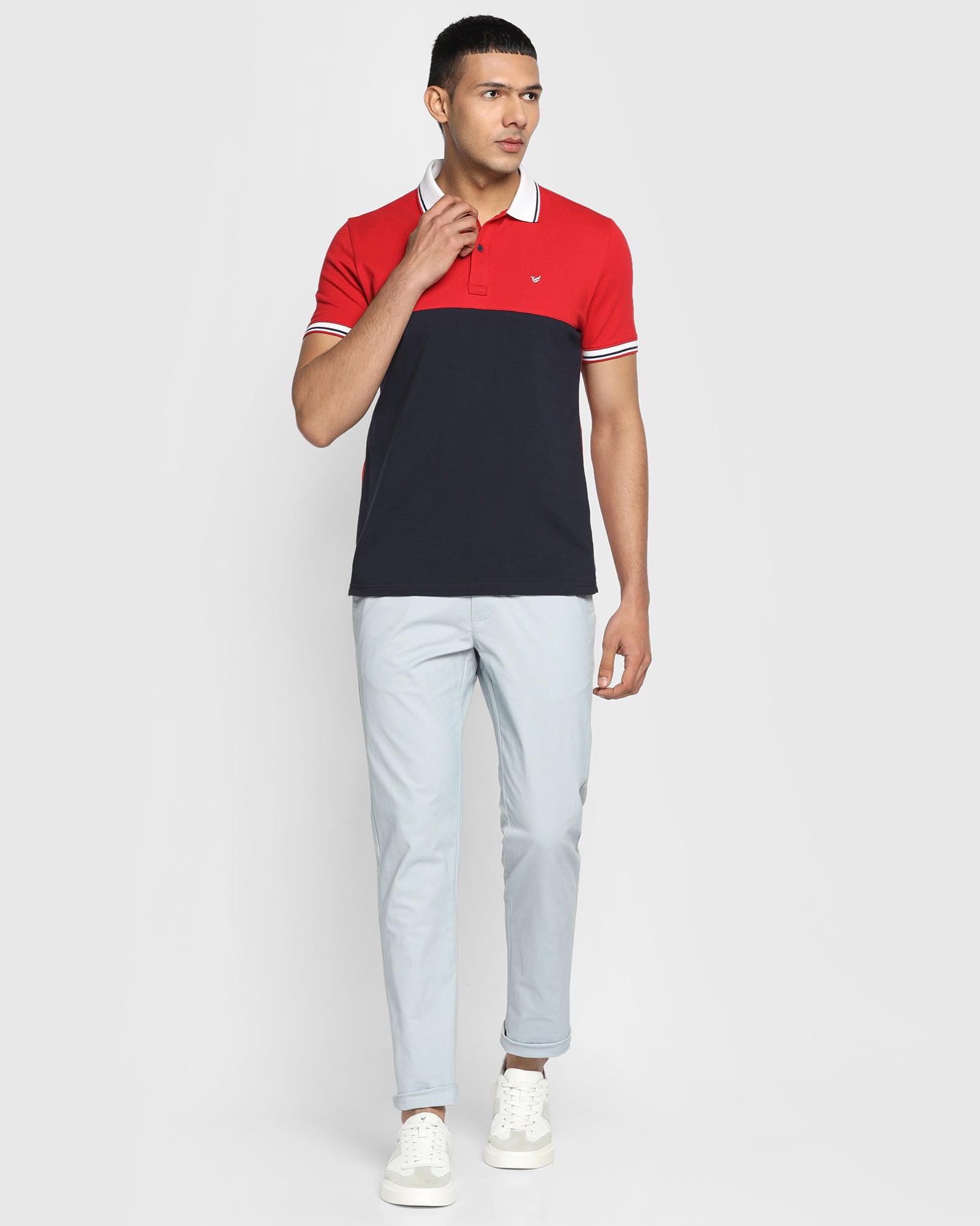 Polo Red Solid T Shirt - Helium
