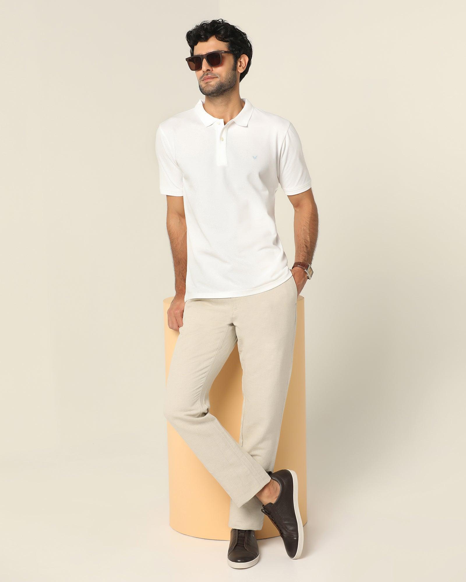 Polo White Solid T Shirt - Bonnel