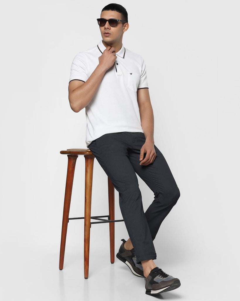 Polo White Solid T-Shirt - Tempo