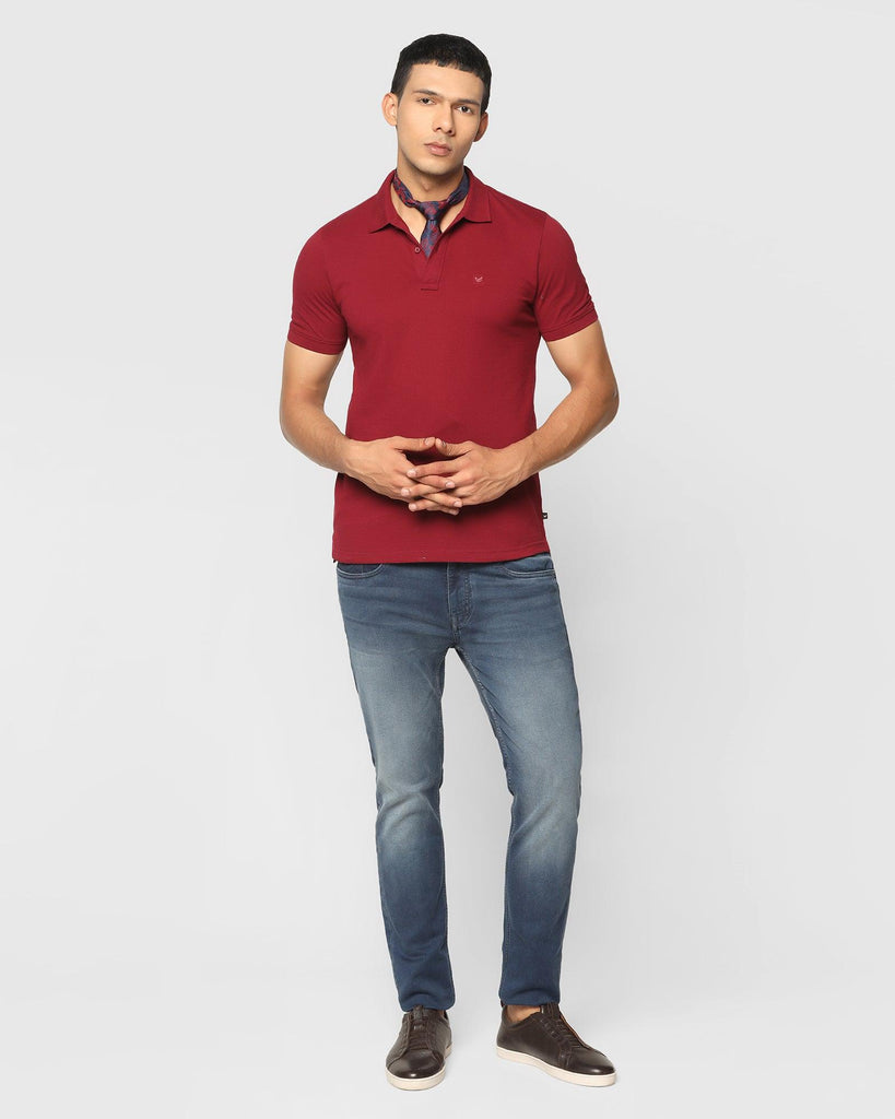 Polo Wine Solid T-Shirt - Bright