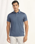 Polo Blue Solid T-Shirt - Orion