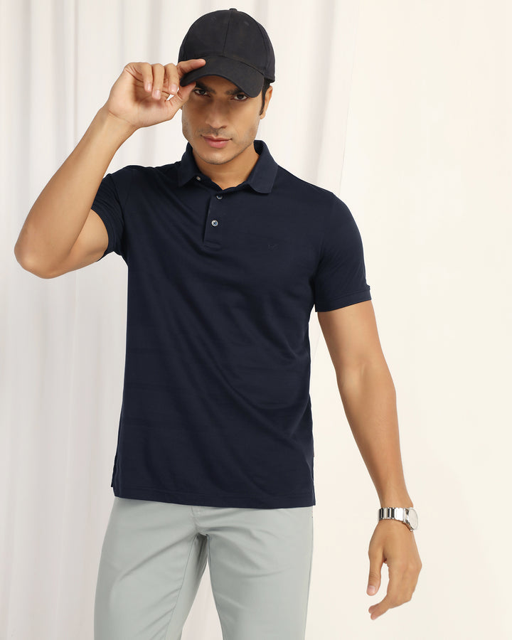 Polo Dark Navy Stripe T-Shirt - Zeta