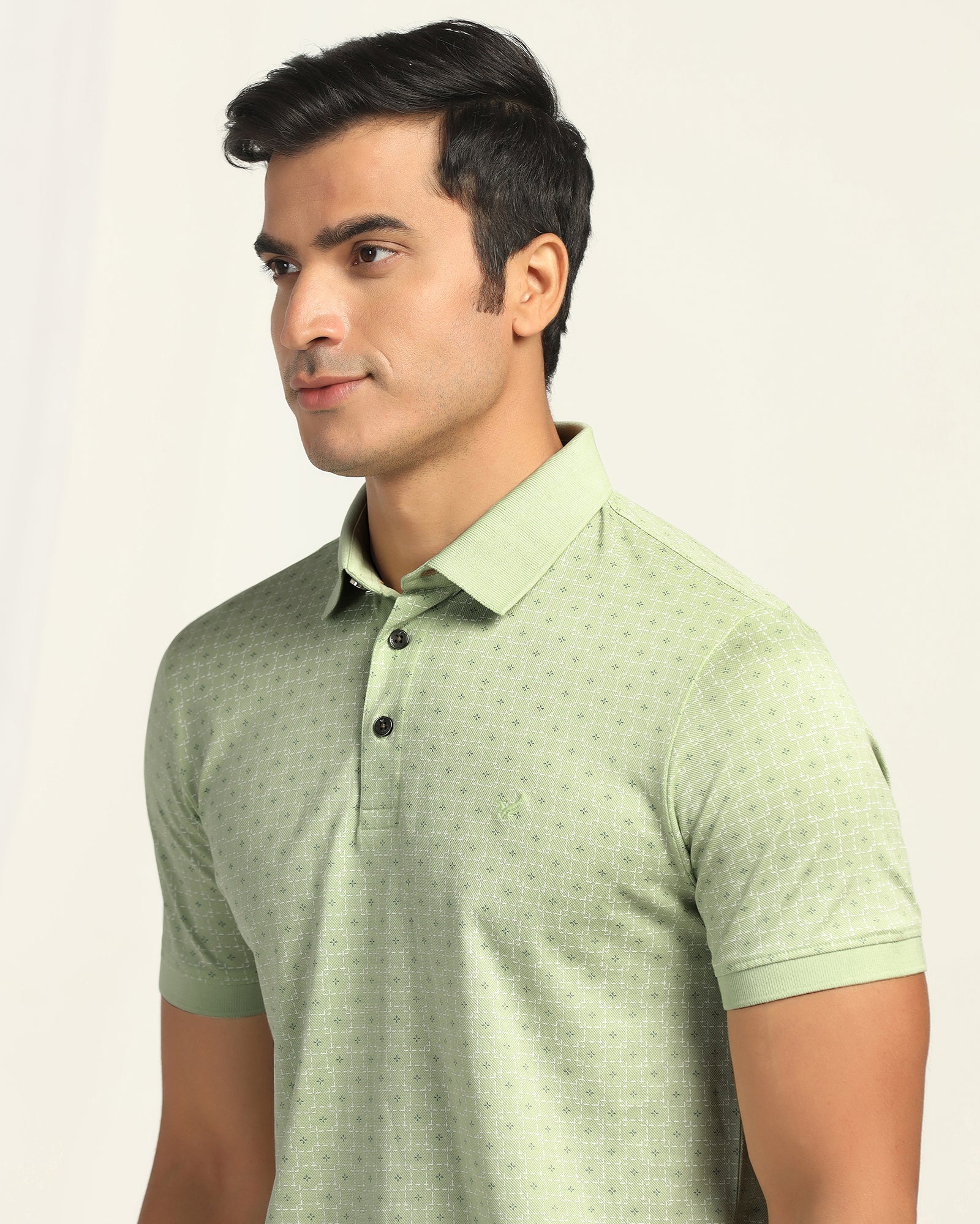 Polo Light Green Printed T-Shirt - Henry