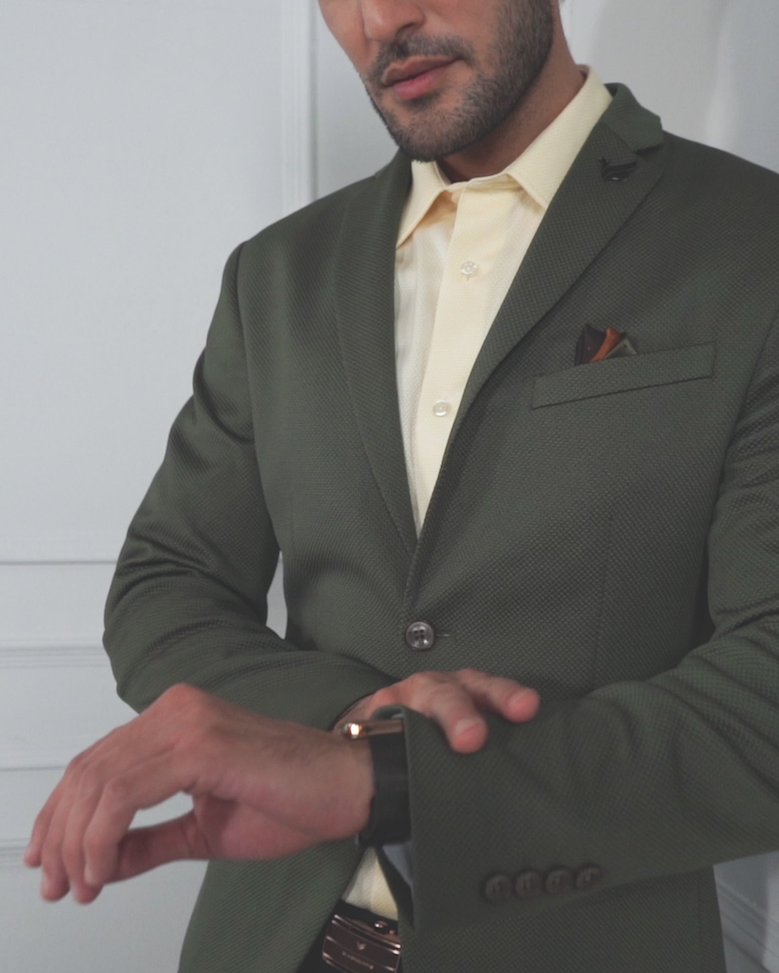 Must Haves Formal Olive Textured Blazer - Japson