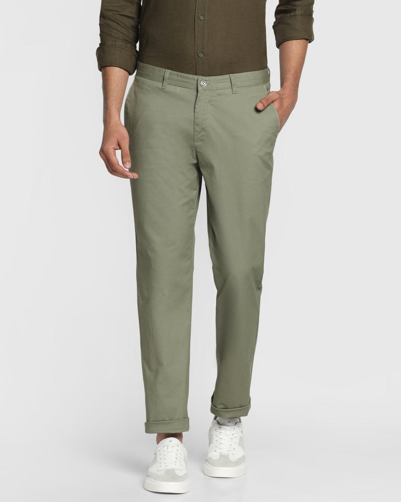 Straight B-90 Casual Olive Printed Khakis - Sulphur