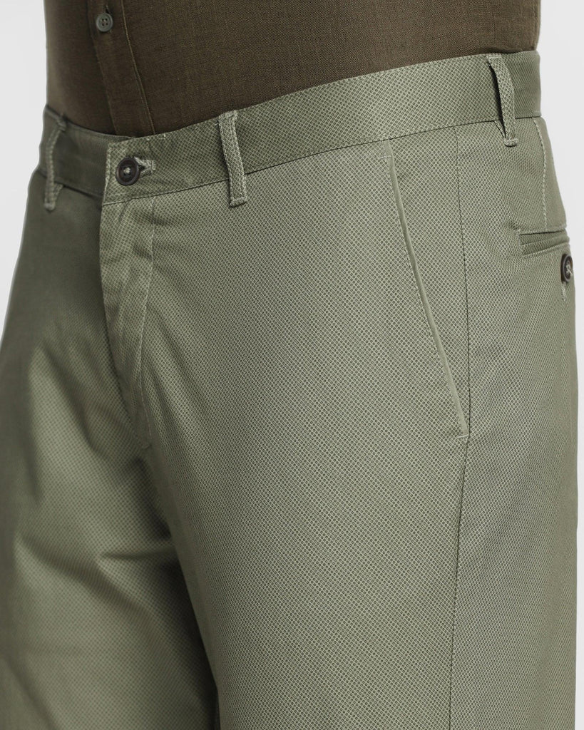 Straight B-90 Casual Olive Printed Khakis - Sulphur