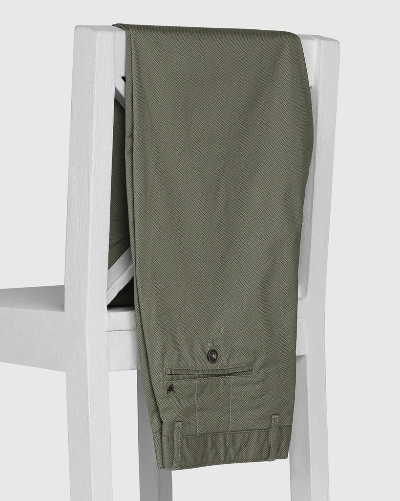 Straight B-90 Casual Olive Printed Khakis - Sulphur