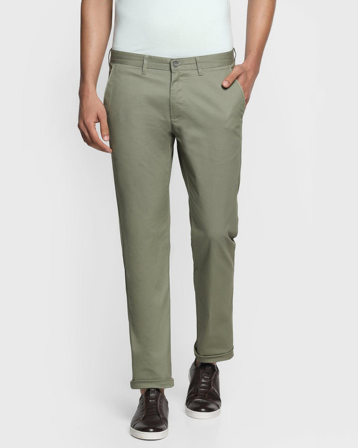 Slim Fit B-91 Casual Olive Printed Khakis - Sulphur