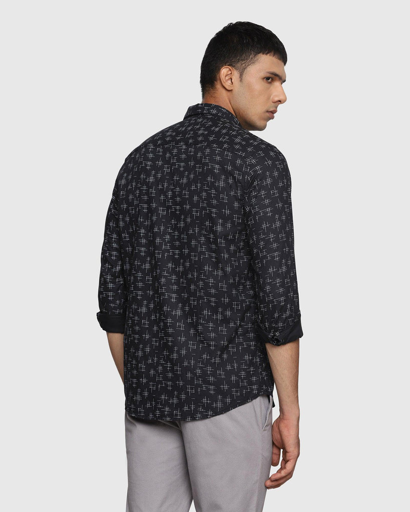 Casual Black Printed Shirt - Kortis