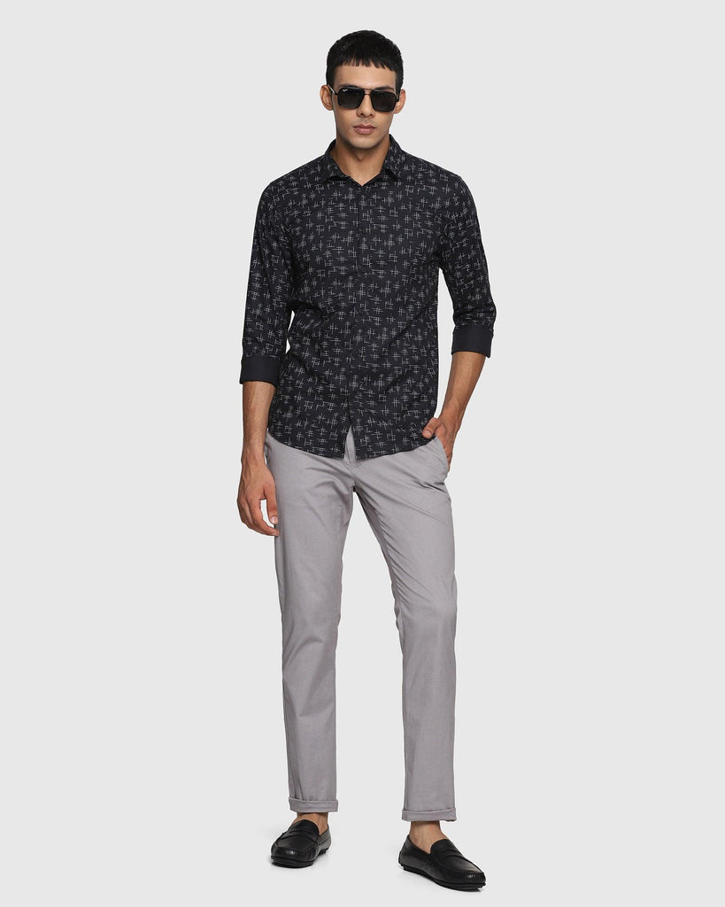 Casual Black Printed Shirt - Kortis