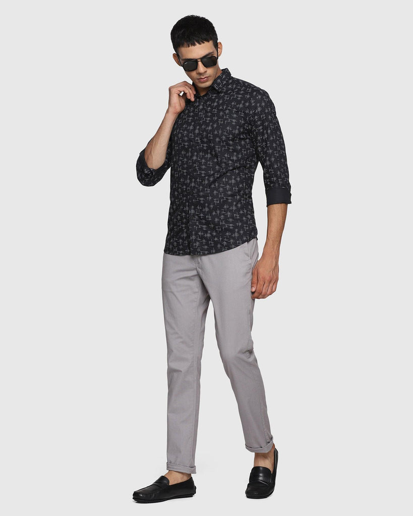 Casual Black Printed Shirt - Kortis