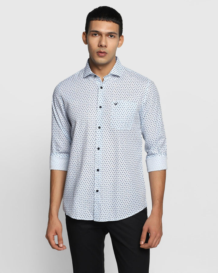 Casual Blue Printed Shirt - Minsk