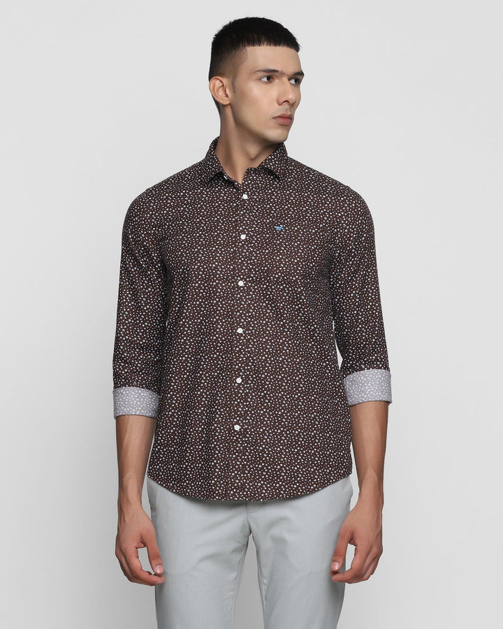 Casual Brown Printed Shirt - Beetel