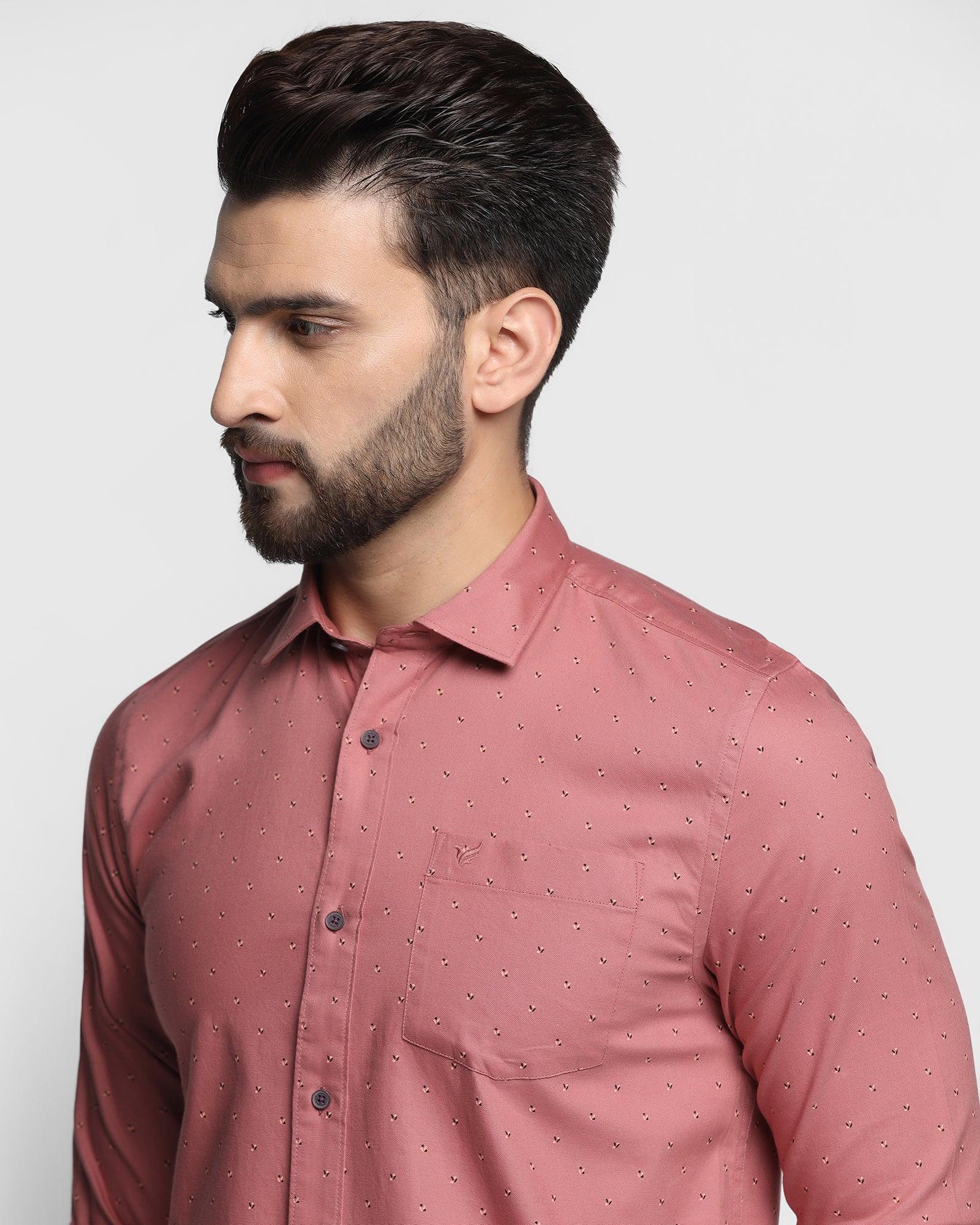 Casual Dusty Pink Printed Shirt - Germi