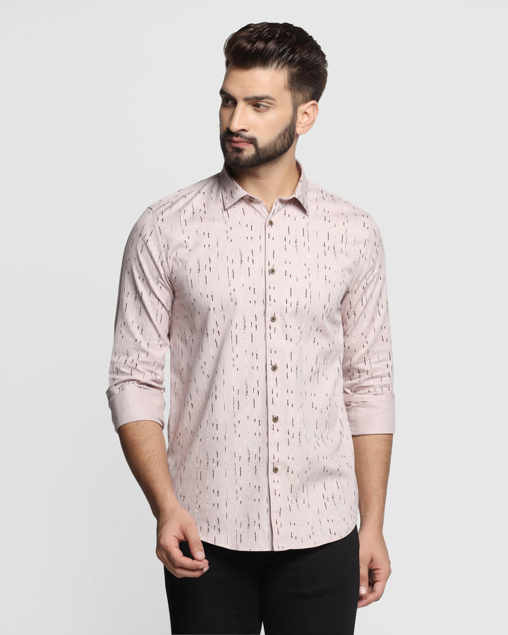 Casual Dusty Pink Printed Shirt - Karizma