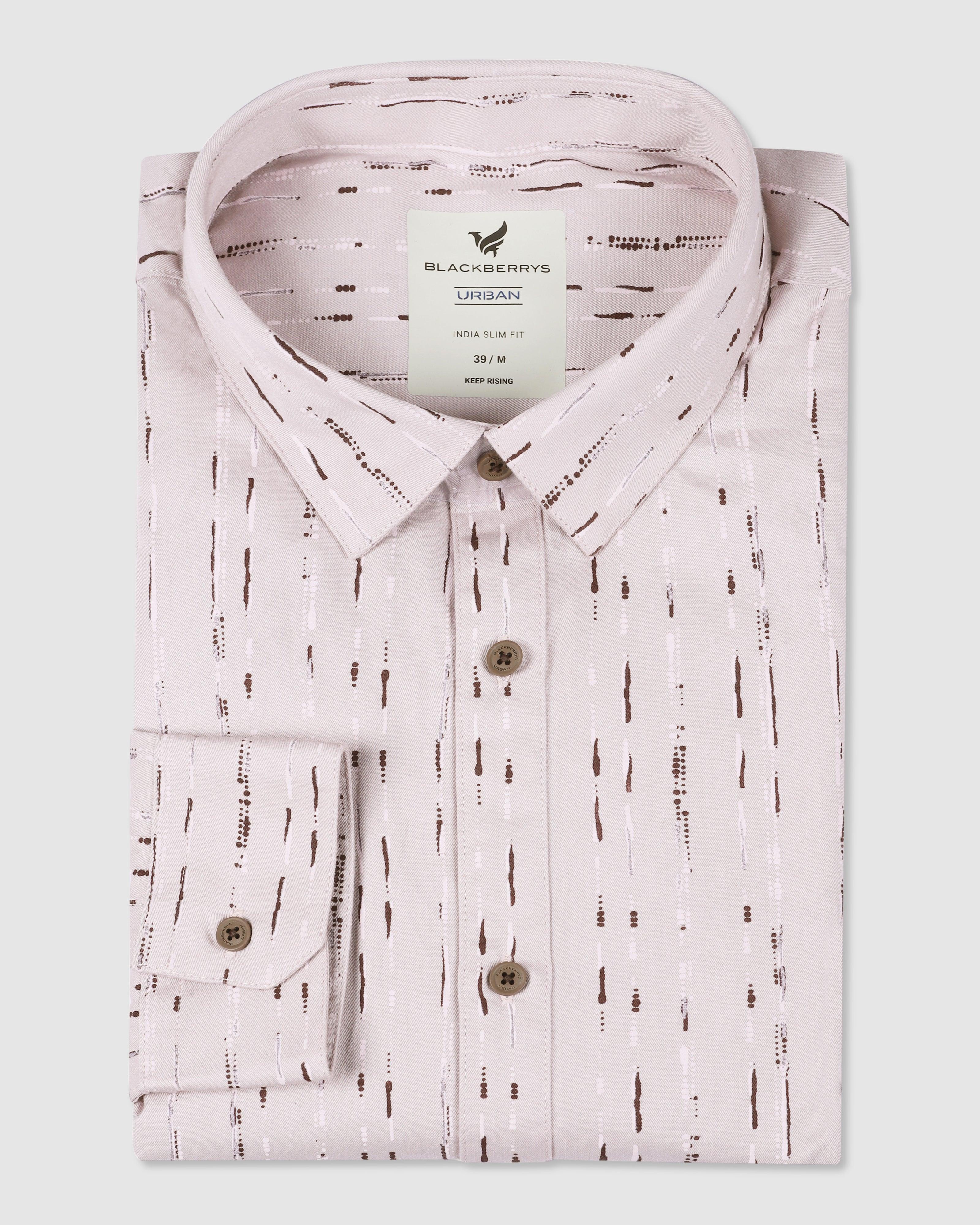 Casual Dusty Pink Printed Shirt - Karizma