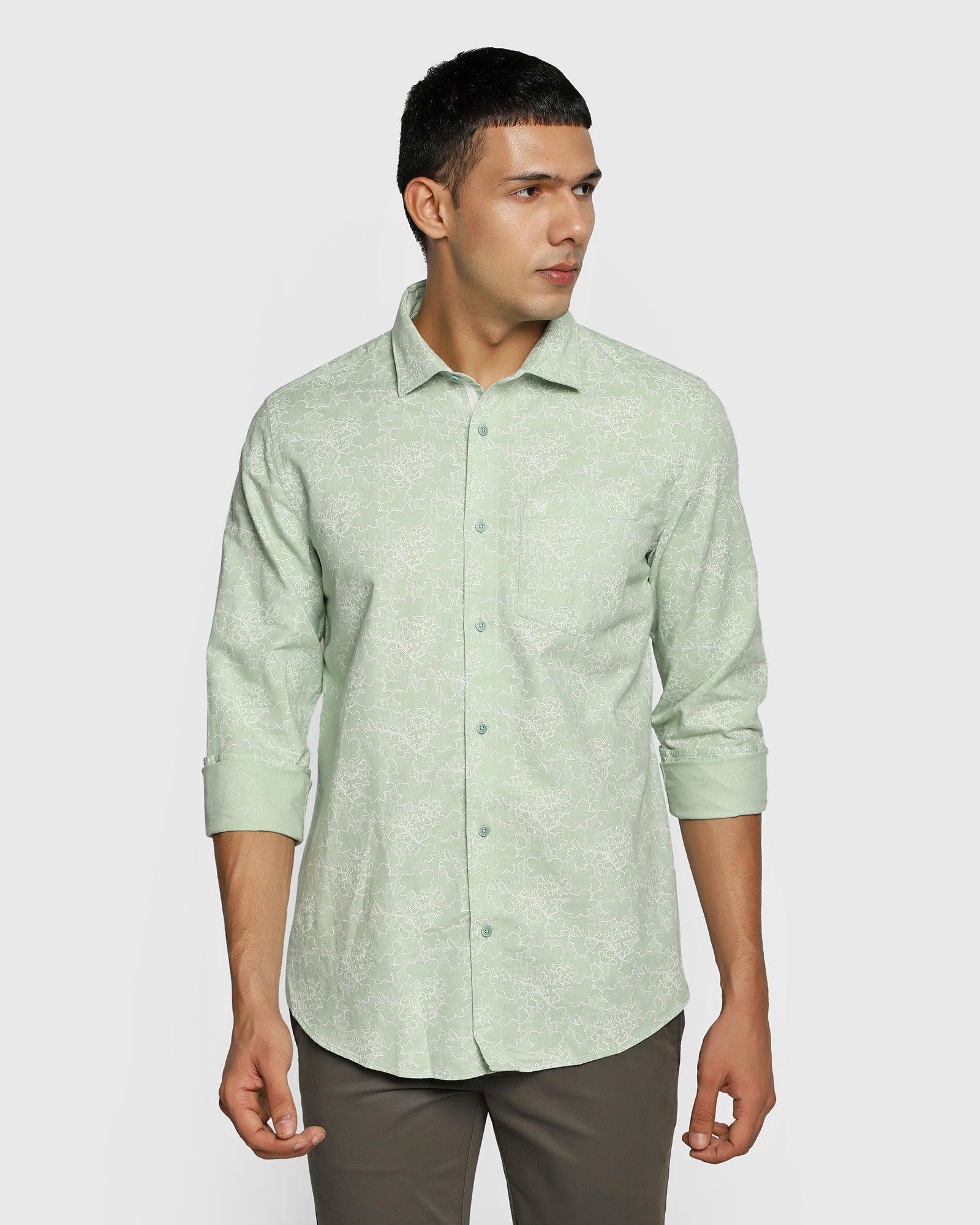 Casual Green Printed Shirt - Alves