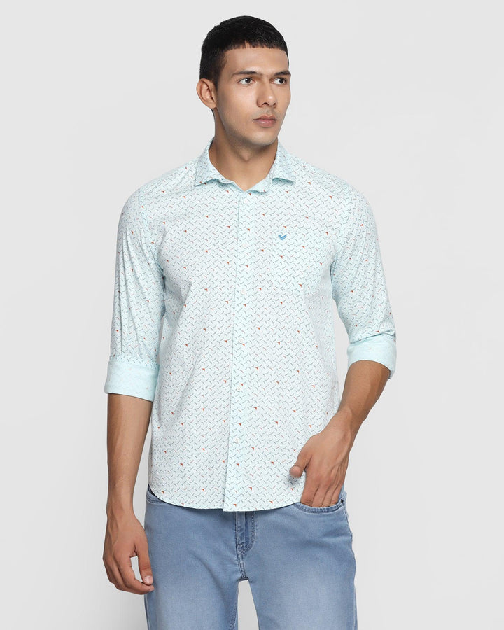 Casual Mint Printed Shirt - Frisco