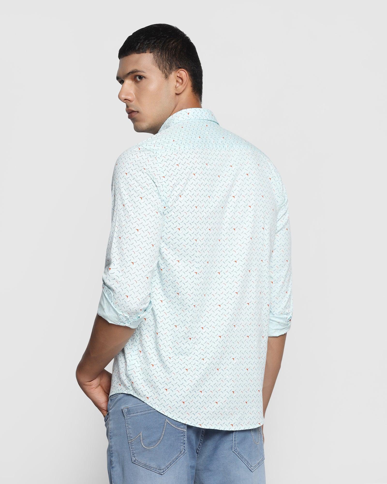 Casual Mint Printed Shirt - Frisco