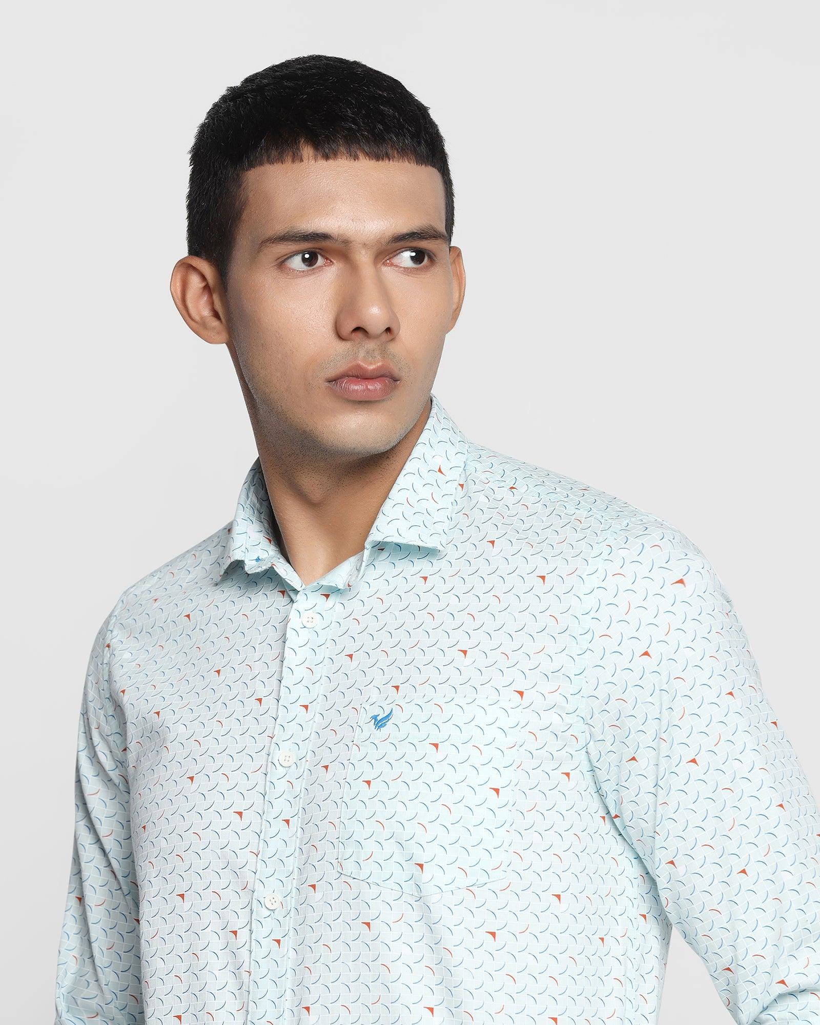 Casual Mint Printed Shirt - Frisco