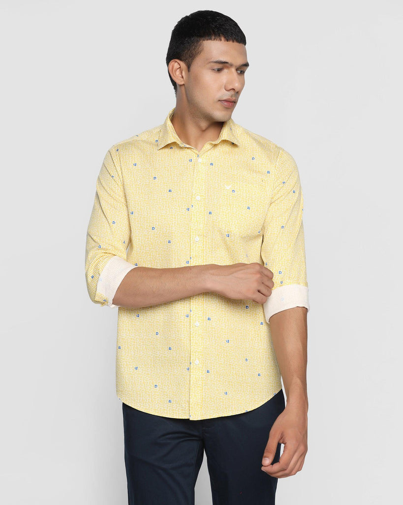 Casual Ochre Printed Shirt - Olly