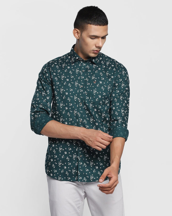 Casual Olive Printed Shirt - Aldan