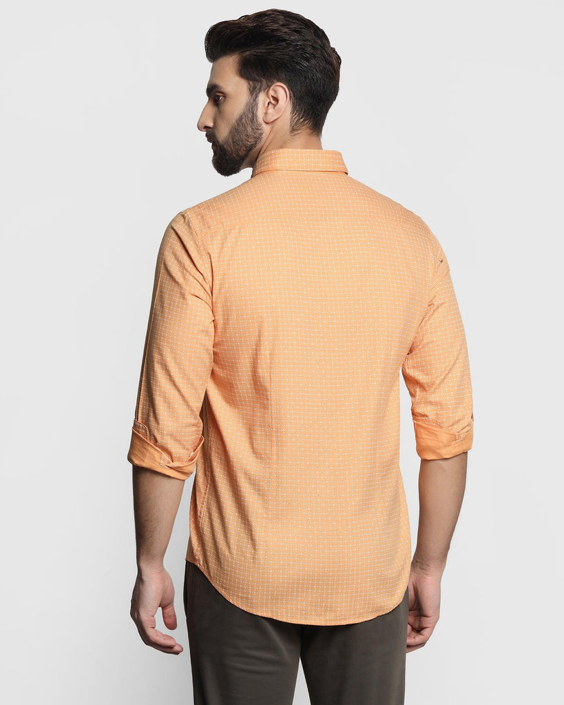 Casual Orange Printed Shirt - Juro