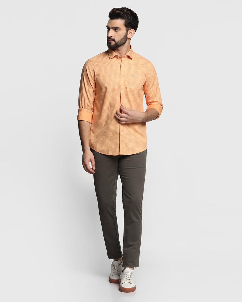 Casual Orange Printed Shirt - Juro