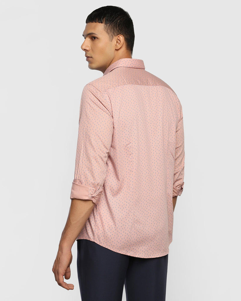 Casual Peach Printed Shirt - Umi